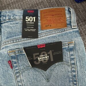 Levi's Women's 501 Straight Leg Jeans in Light Blue